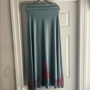 Lularoe Turquoise Floral Maxi/Skirt